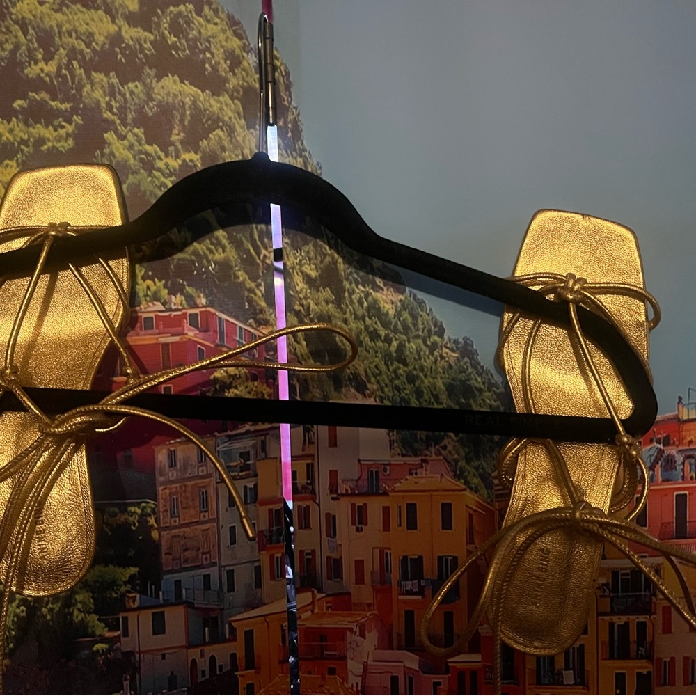 Anine Bing Gold Strappy Sandals size 6 1/2